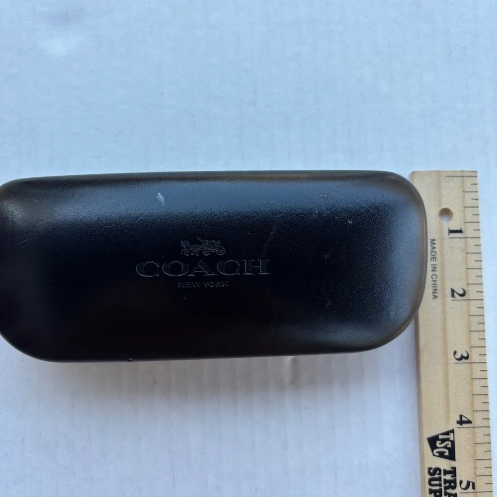 Coach Eyewear Case Unisex OS Black Hard Clamshell‎ Logo Sunglasses Protector